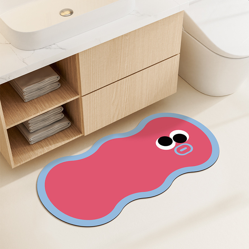 ドーパミンカラー浴室速乾性吸収性フロアマット浴室トイレドアマット賃貸住宅装飾滑り止めマット|undefined
