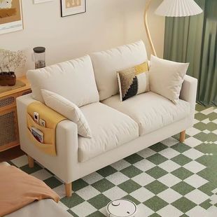 Sofa Rental House Bedroom Clothing Store Simple Apartment Living Room Popular Double Three-person Fabric Small Apartment Sofa