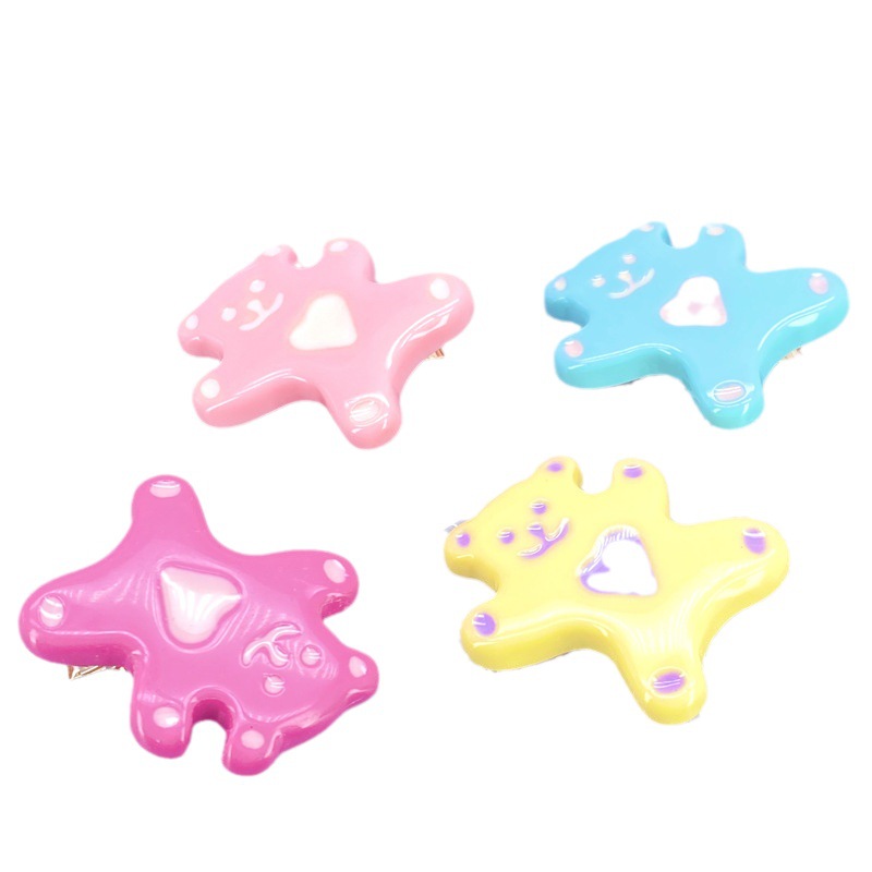 Horquilla bebé accesorios de pelo los niños Corea del Sur colorido flor Rosa horquilla macaron pato clip tocado al por mayor clip