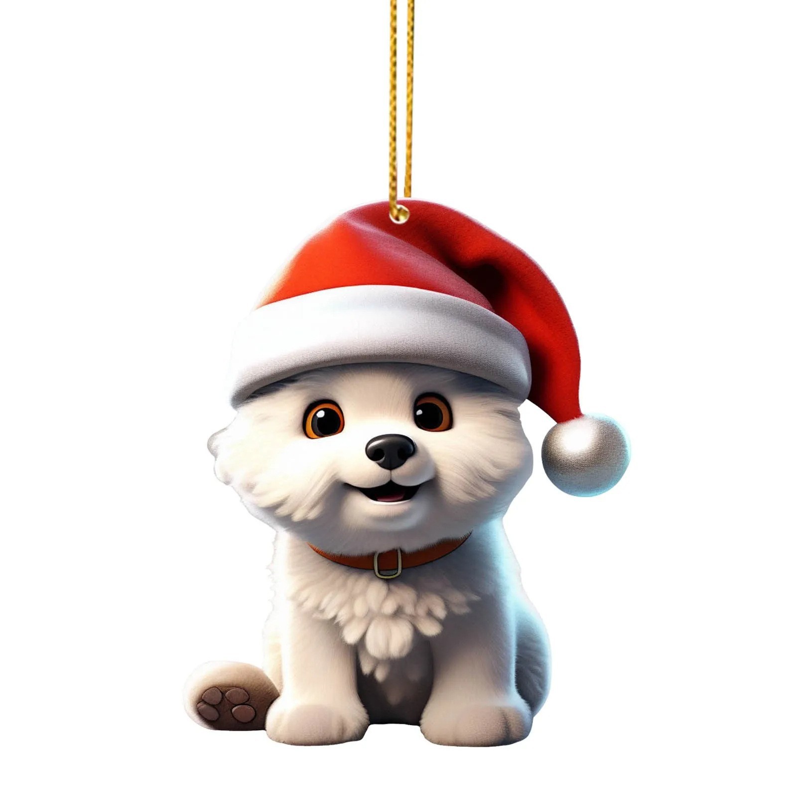 2024 nuevos productos transfronterizos de acrílico perros de dibujos animados colgantes de automóviles decoración del árbol de Navidad colgantes decoraciones para el hogar image 2