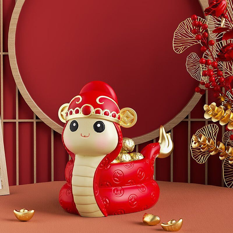 2025 조디악 뱀 마스코트 데스크탑 장식품 거실 입구 커피 테이블 보관 장식 휴일 선물