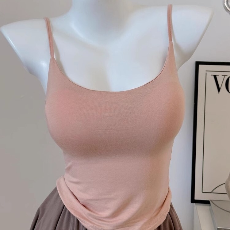 Ready-Made Bra Pads, No Need to Expand the Breasts, Suspender Tops, Slim-Fitting Vests for Women, Summer Inner Wear