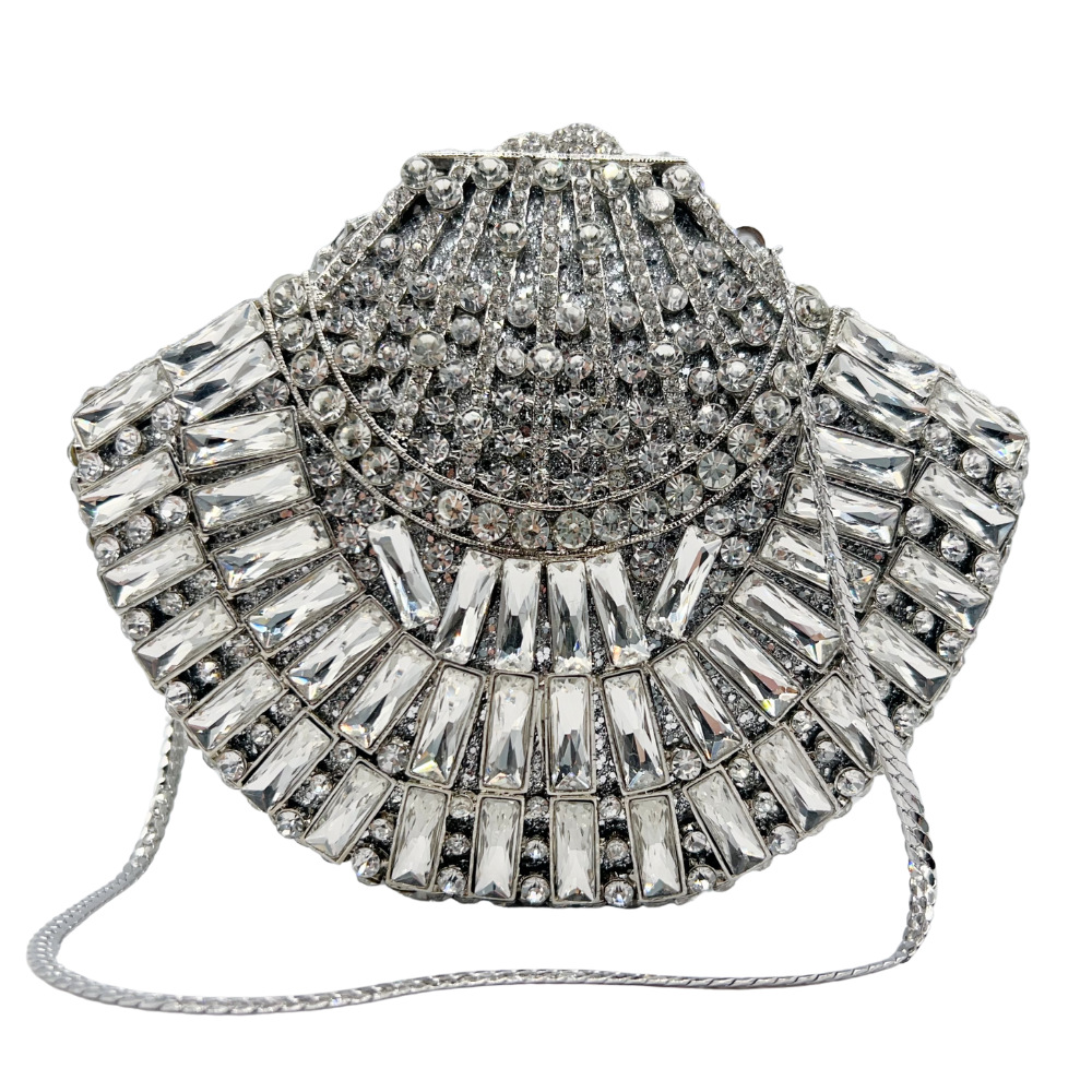 Stone clutch bolsas de cena de cristal rojo con diamantes huecos transfronterizos con diamantes completos de mano bolsas de mujer bolsas de vestido de fiesta