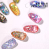 Nail polish for manicure, retroreflective nail sequins, new collection, 9 colors