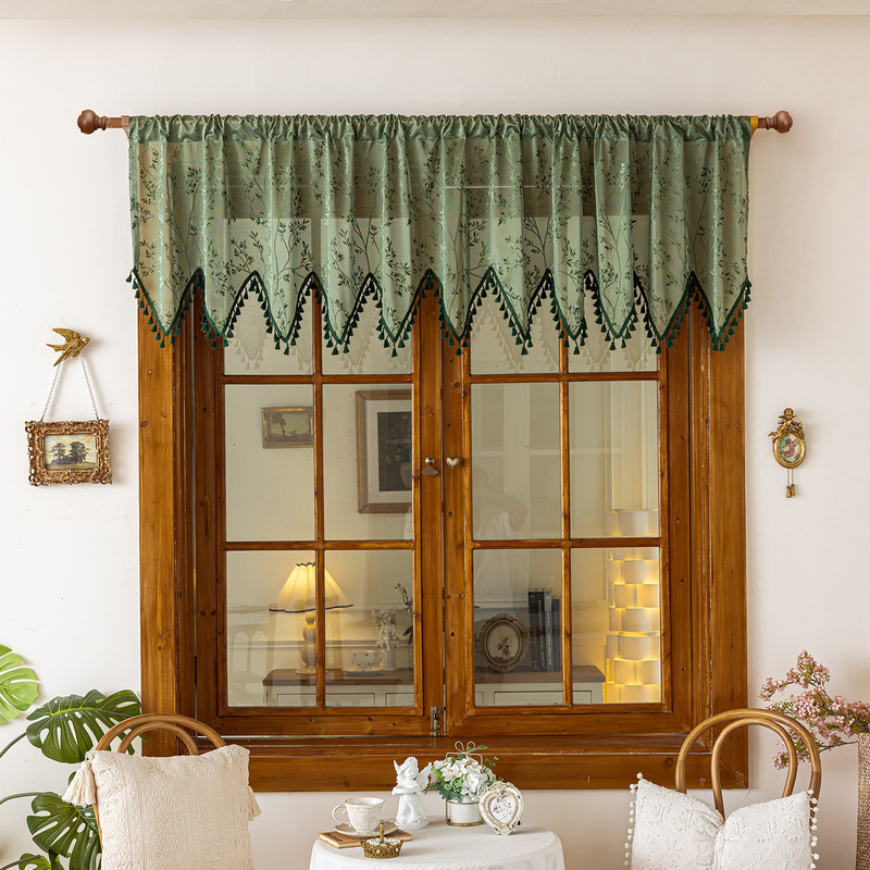 Finished products in stock on behalf of cross-border Europe Middle East Bohemian style Su small curtains foreign trade farmhouse foreign trade short curtains