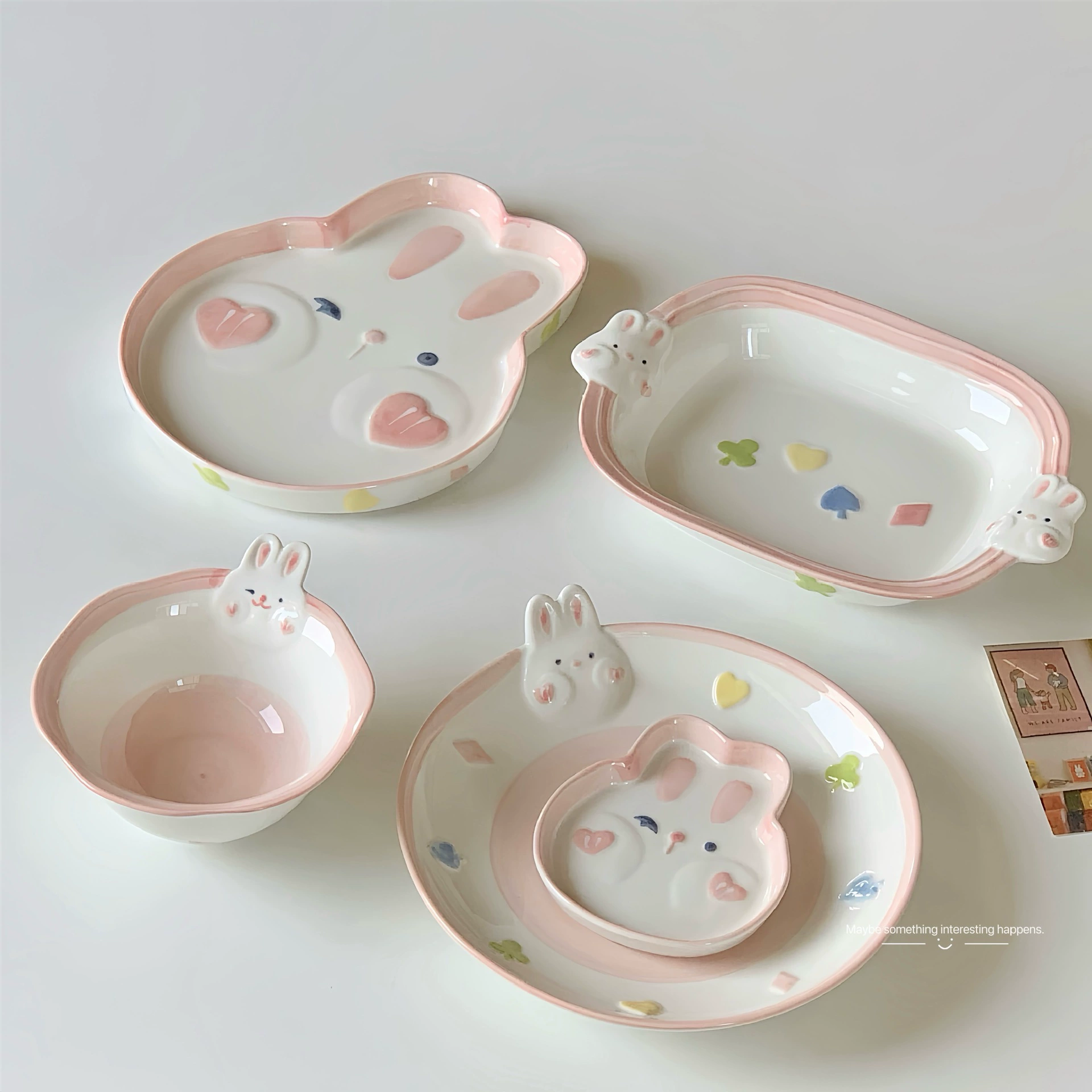 High quality cute ceramic tableware, palette, brand set, dinner plate
