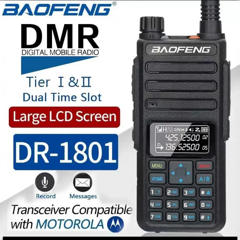 Baofeng цифровой Headprojan DM-1801 двойной временной UV двойной производительности DMR ручной радиостанции гражданской частоты настройка