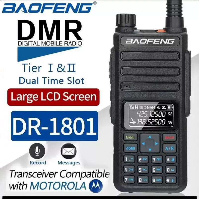 Baofeng цифровой Headprojan DM-1801 двойной временной UV двойной производительности DMR ручной радиостанции гражданской частоты настройка