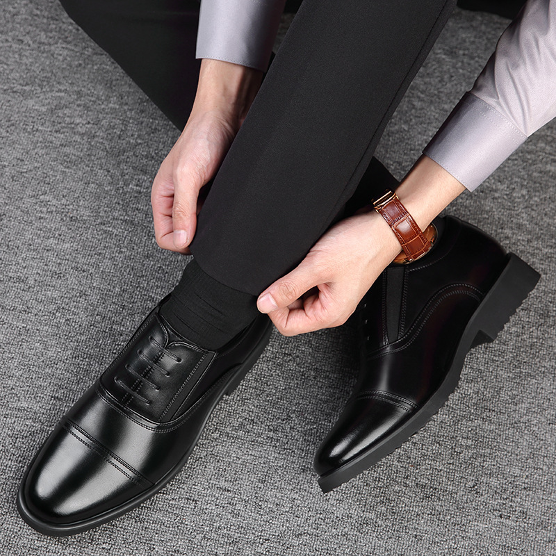 Heren nette schoenen van echt leer met zachte antislipzool_voghion.com