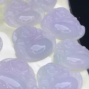 Live Supply of Natural Jadeite A-Grade Spring-Colored Buddha Jade Pendant for Dropshipping