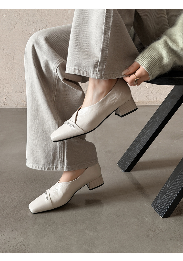CHIKO Dorcas Square Toe Block Heels Glove Shoes Pumps Shoes