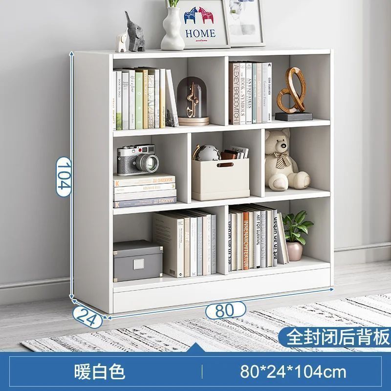本棚床置き収納ラックリビングルームホームローキャビネット収納キャビネット格子キャビネット寝室収納キャビネットシンプルな本棚|undefined
