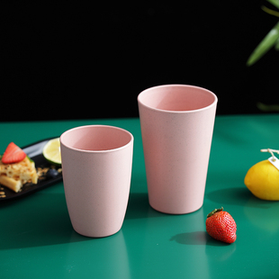 Water Drinking Cup, Living Room, Home Creative Thickeneded Plastic Cup, Anti-Scalding and Anti-Fall, Handy Cup, Milk Cup, Commercial 5 Pack