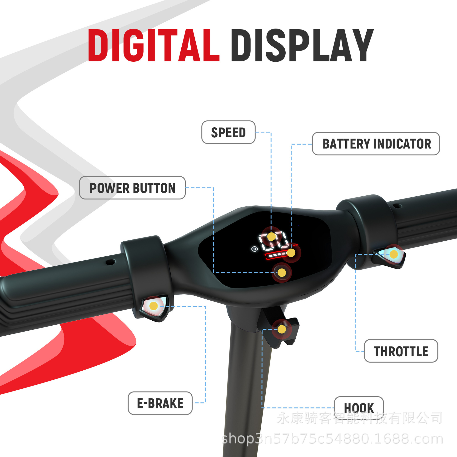 Scooter eléctrico para niños plegable de aluminio portátil de dos ruedas scooter de fábrica directa