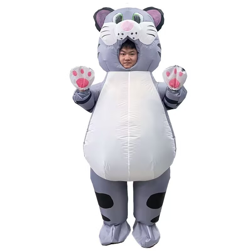 Fábrica transfronteriza gato y ratón dibujos animados muñecas inflables Halloween espectáculo comercial crucero caminando espectáculo escenario ropa de props