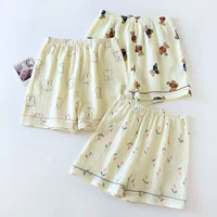 Новые летние женские одиночные шорты из крепа, домашние Пижамные брюки, хлопковые простые шорты для верхней одежды, крутые и удобные