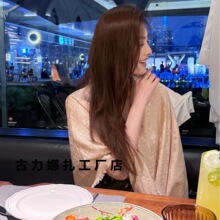 高版本 字母羊绒真丝旅游围巾女140CM大方巾真丝混纺F空调披肩两