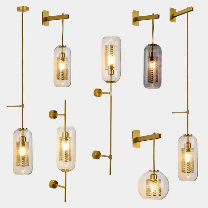 Nordic Light Luxury Modern Minimalist Wall Lamp Living Room Background Wall Designer Minimalist Bedside Hotel Bedside Long Pole Wall Lamp Nordic Light Luxury Modern Minimalist Wall Lamp Living Room Background Wall Designer Minimalist Bedside Hotel Bedside Long Pole Wall Lamp