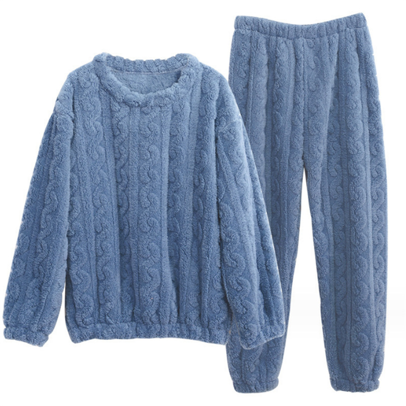 Pijamas Pantalones de niña Otoño e Invierno coral polar forrado de lana engrosada de los niños de hadas pantalones calientes brida traje de casa