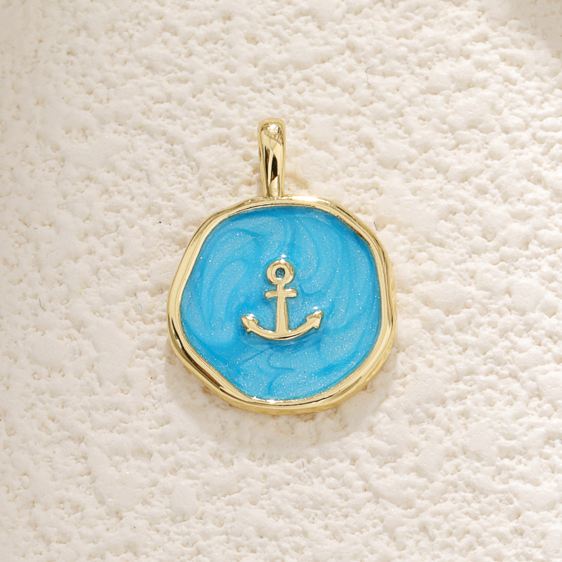 3g Weight Pendant Jewelry Making Type 18*9.3mm Jewelry Making Size DIY Jewelry Accessories Classification 1 Piece Quantity Copper Material Conch, Rudder Pattern Polished Finish Enamel Design Marine Style Style 1 Piece 18*9.3mm Copper Conch Rudder Polished Pendant 26