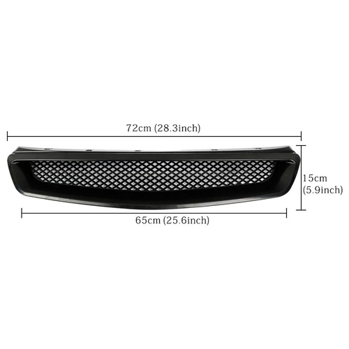 Cross-border car modification ABS black grid grille center grille suitable for Honda Civic 99-00 air intake grille