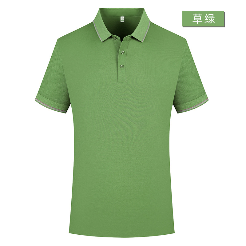 Lujo ligero 60 Soro, antibacteriano de manga corta, solapa de verano, camisa publicitaria, camiseta de algodón de poliéster, ropa de trabajo, ropa de trabajo personalizada