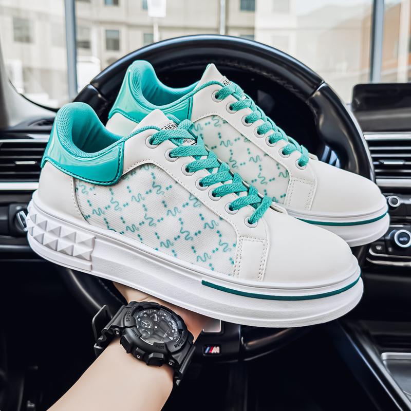 Zapatos de primavera y verano para hombres, zapatos de moda, zapatos de lona a cuadros de nicho, zapatos de punta grande deportivos de marea nacional de corte bajo para hombres