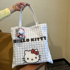 新款kitty夏天轻便百搭卡通手提包上班族杂物休闲包单肩包A