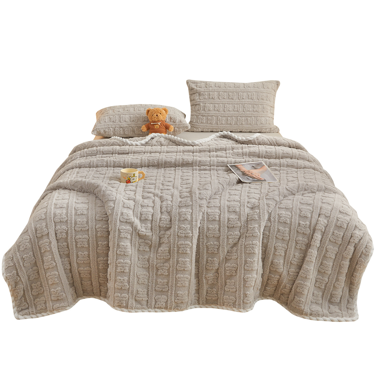 Aco acondicionado de seda gruesa mantas mantas de lana mantas de lana de coral mantas de siesta mantas de sofá de oficina