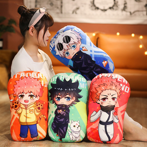 2D Animation Spell Return Peripheral Pillow Gojo Wuhu Stick Yuhito Plush Doll Wholesale
