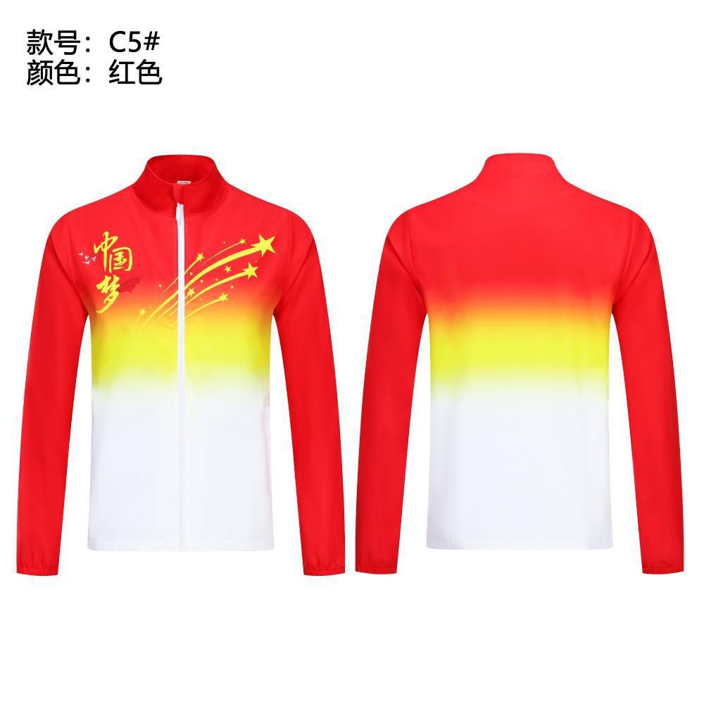 Otoño y invierno en el lugar de collar con cremallera conjunto de ropa deportiva para hombres y mujeres ropa deportiva para grupos de voluntarios