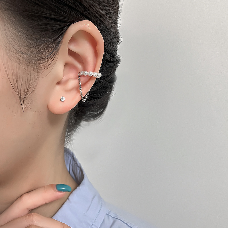 Tassel Pattern Women'S Gender 1 Piece Elegant Simple Style Tassel Copper Inlay Artificial Pearls Gold Plated Silver Plated Ear Clips