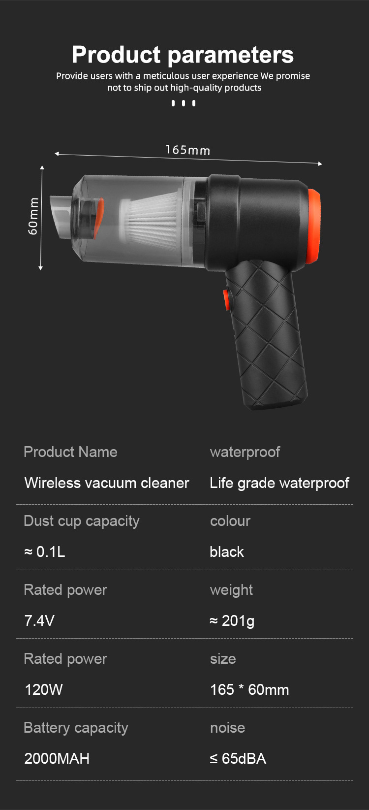Cross-border car vacuum cleaner suction and blowing integrated dual-use wireless super suction handheld high-power rechargeable dust blower