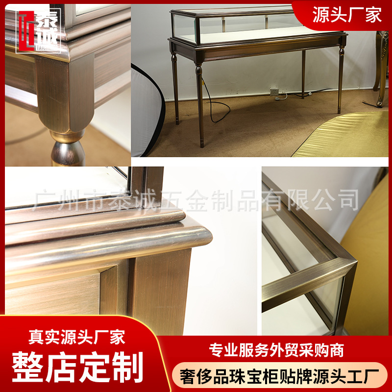 高端商场珠宝展示柜透明珠宝柜透明玻璃饰金柜奢侈饰品玻璃珠宝柜