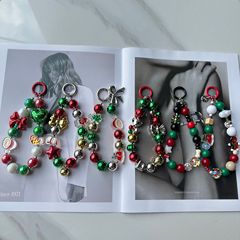 クリスマス携帯電話チェーンins節携帯電話ストラップ老人手作りバッグキーホルダー携帯電話チェーン女