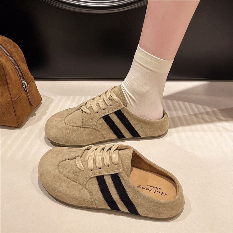 Retro Birkenstock-Style Closed-Toe Mules for Women, 2026 Spring/Summer New Thick-Soled Height-Increasing Sandals, Color-Blocked German Training Shoes