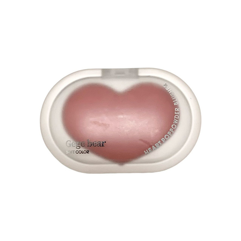 Gege bear blush cardíaco suave de baja saturación blanqueamiento natural brillante expansión contracción maquillaje de belleza transfronterizo