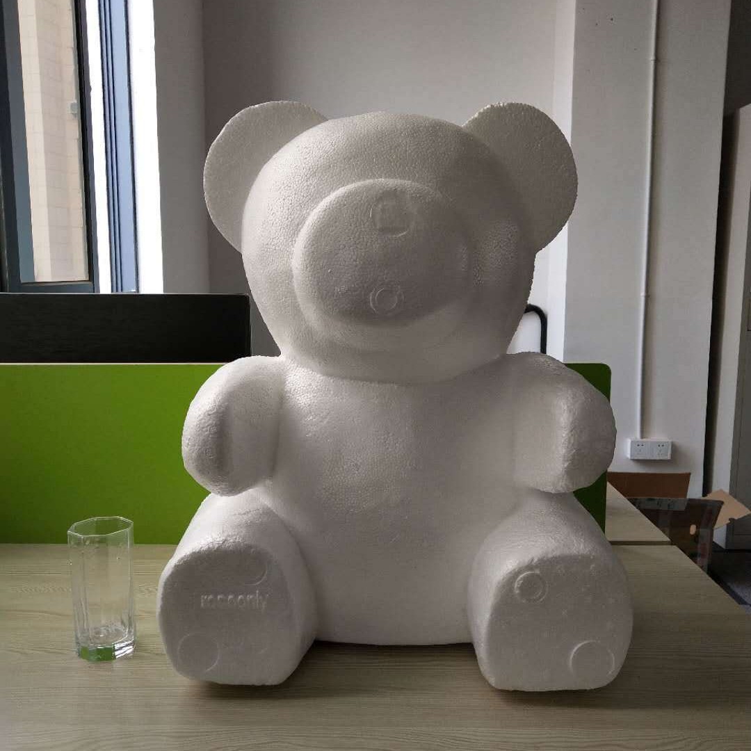 Oso de espuma directo de fábrica blanco DIY material de arreglo floral hecho a mano Día de San Valentín Rosa oso con juguete