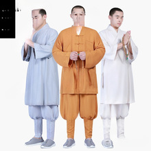 夏季冰丝僧服长褂免绑腿短褂长褂罗汉褂套装僧衣透气冰凉吸湿