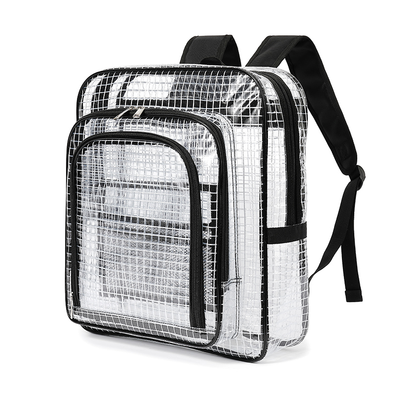 Mochila completamente de PVC sin polvo, kit de herramientas de malla transparente antiestático, almacenamiento limpio de ropa limpia FAB de 17 pulgadas