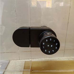 Frameless Glass Door Ball Fingerprint Lock Password Lock Mechanical Key Swipe Card Can Be Bluetooth Remote Control Attendance Gateway