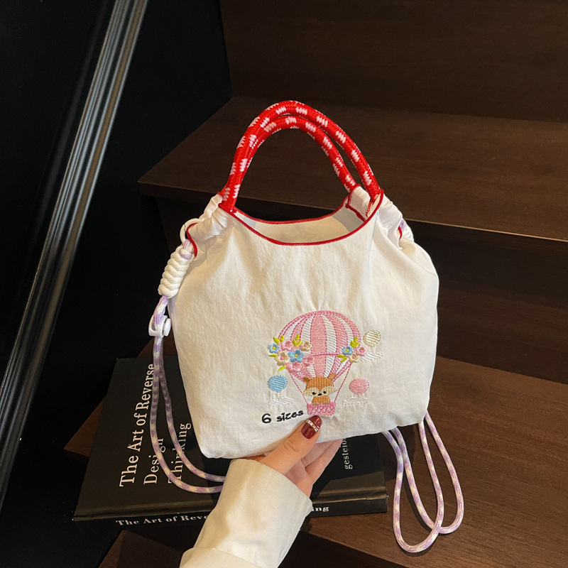 日系ファッション刺繍シングルショルダーバッグ|undefined