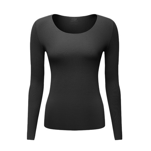 DeRong thermal underwear bottoming shirt autumn and winter plus velvet thickened seamless autumn clothing women's suit autumn trousers heated brushed round neck