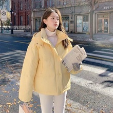 2024年冬季新款韩版棉衣连帽羽绒棉服学生淑女棉袄时尚外套短款