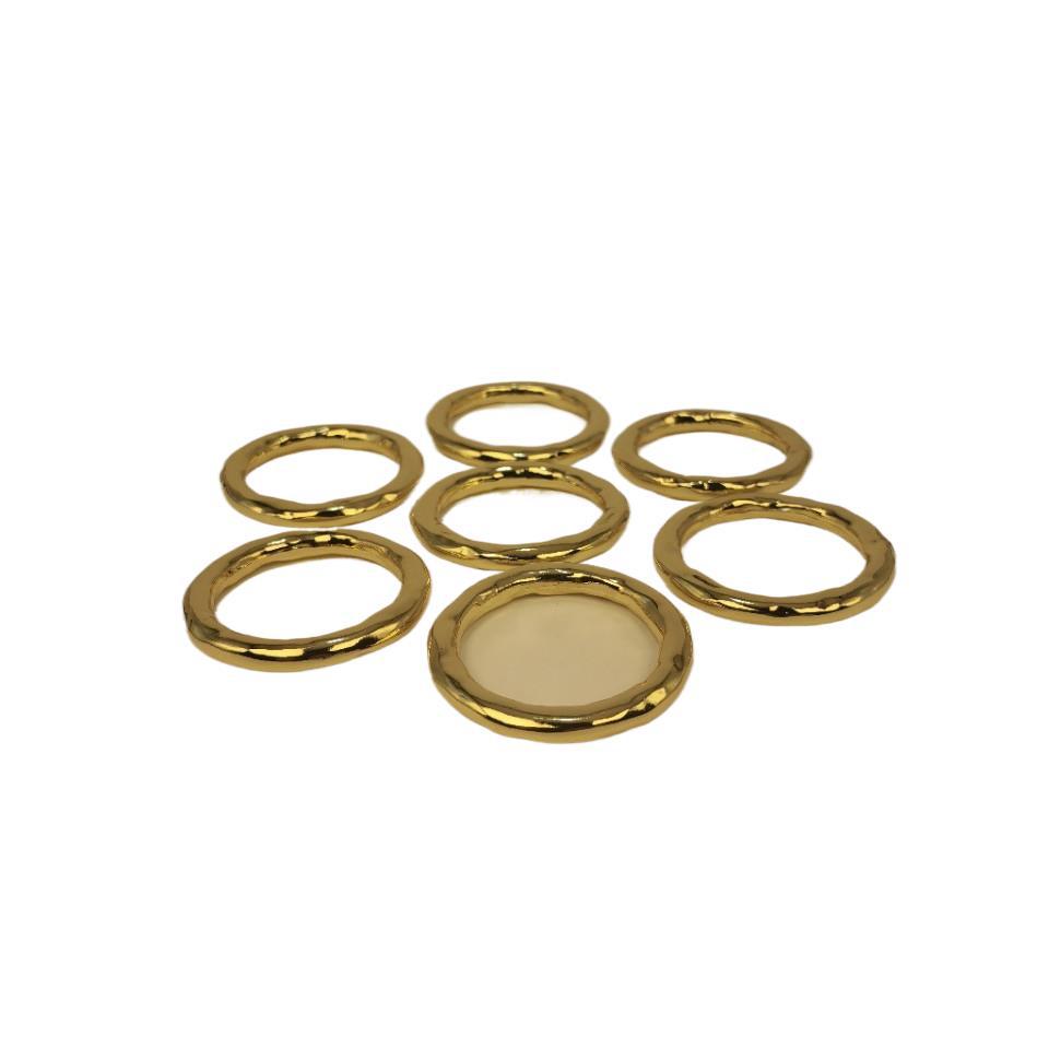 Anillo de aleación de zinc para bolsas y bolsas de metal. Botón de bobina O-shaped para ropa al por mayor