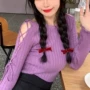 春秋修身圆领打底针织衫