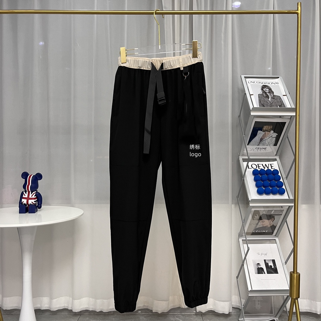 Summer thin breathable elastic trousers for men and women