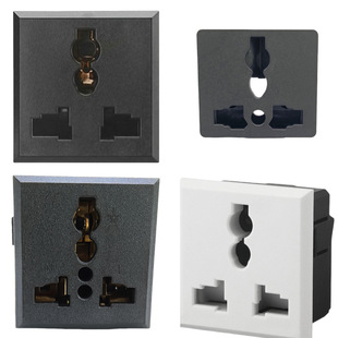 Multifunctional Ac Power Socket Embedded Three-Hole Power Socket with Protective Door Three-Plug Female Socket Can Only Be Used Industrially