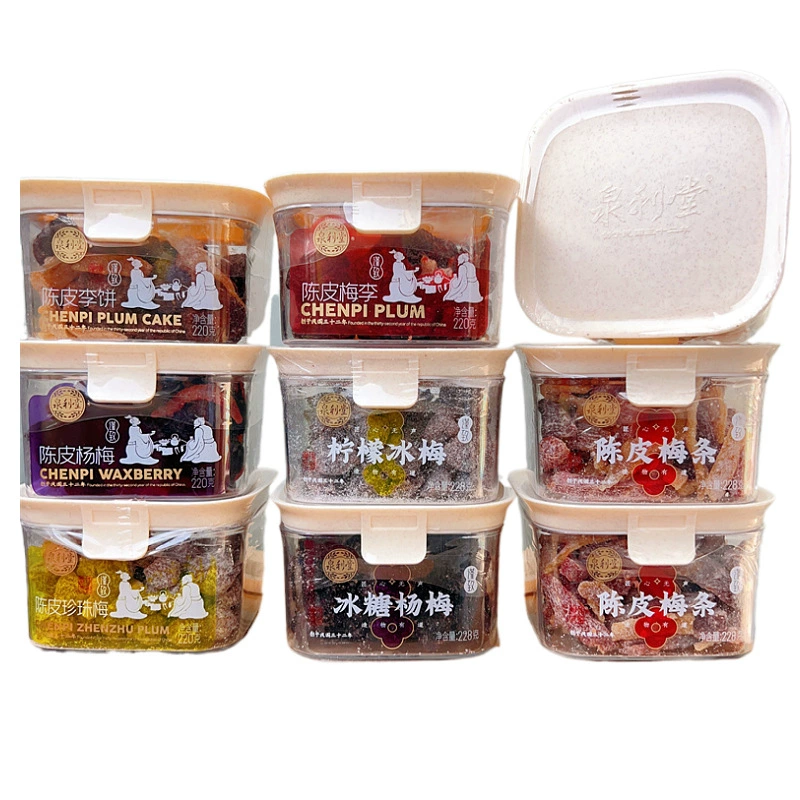 Quanlitang Tangerine Pi Слова Сливовый торт Сливовый полоска Bayberry Желтый персик Сушеный жемчуг Лимонный лед Слива Консервированные цукаты Консервированные фрукты Сухофрукты