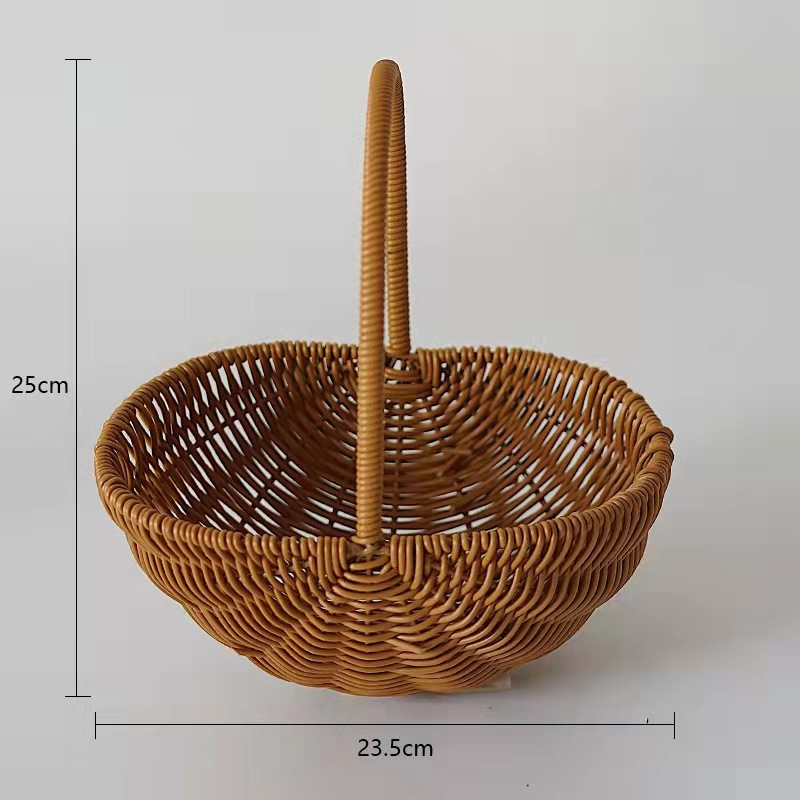 Cesta de Flores Tejida a Mano de Hierba Natural, Decorativa, para Arreglos Florales y Fiestas
